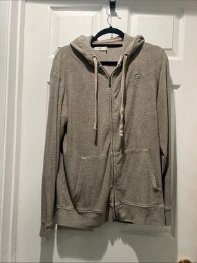 UGG Men's Taupe Full-Zip Hooded Sweater Jacket